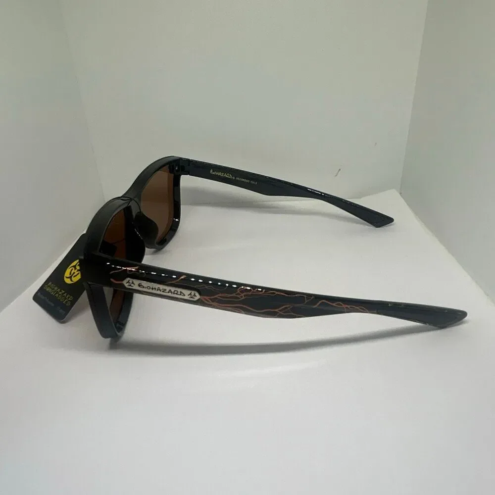 Biohazard Shield Sunglasses UV400 Mirrored Lens Wraparound Unisex